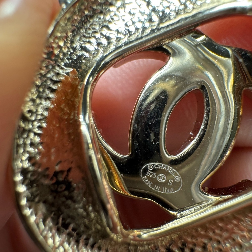 Chanel CC Crystal Logo Gold Statement Earrings Large - Picture 6 of 12